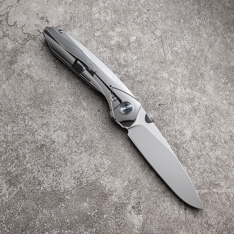 Outdoor survival integrated knife VG10 wire lock folding knife titanium alloy folding