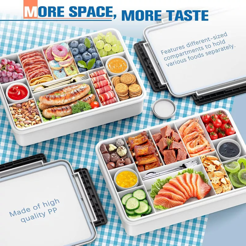 Chilled Portable Snackle Box Container with Reusable Ice Pack Insulated Bag