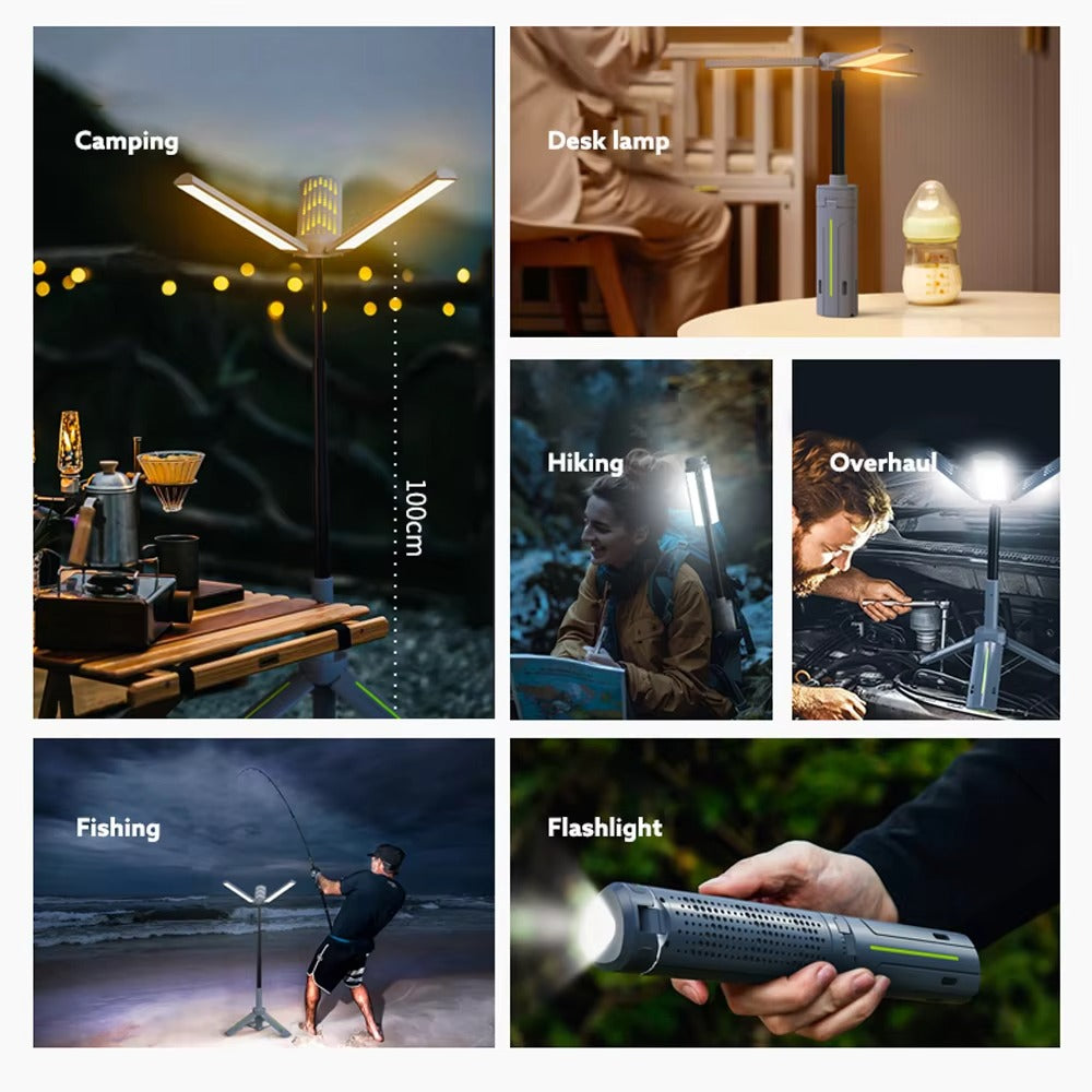 Rechargeable Outdoor Portable Hiking Fishing Telescoping Lantern Camping Light