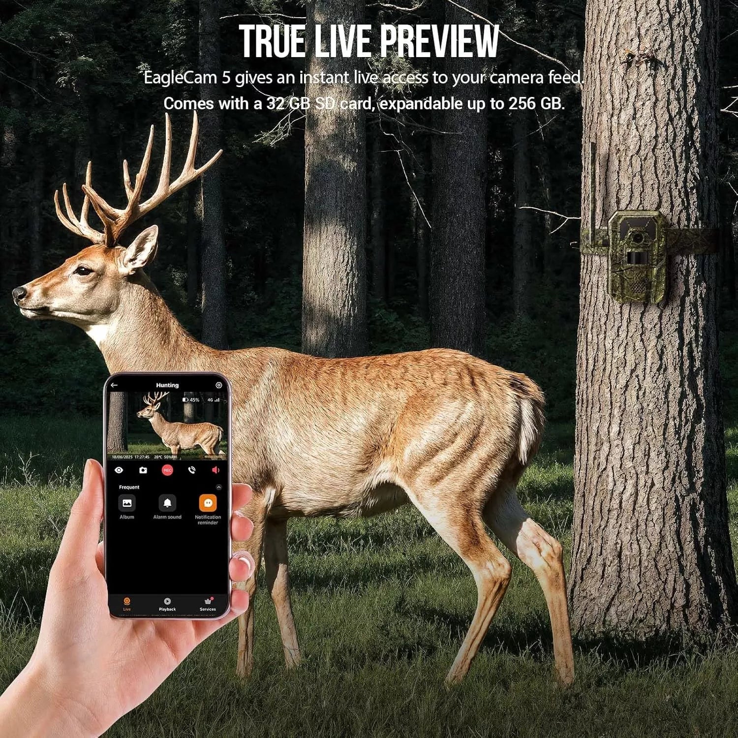 4G Cellular Trail Camera 2K Audible Video 0.3s Trigger 940nm No Glow