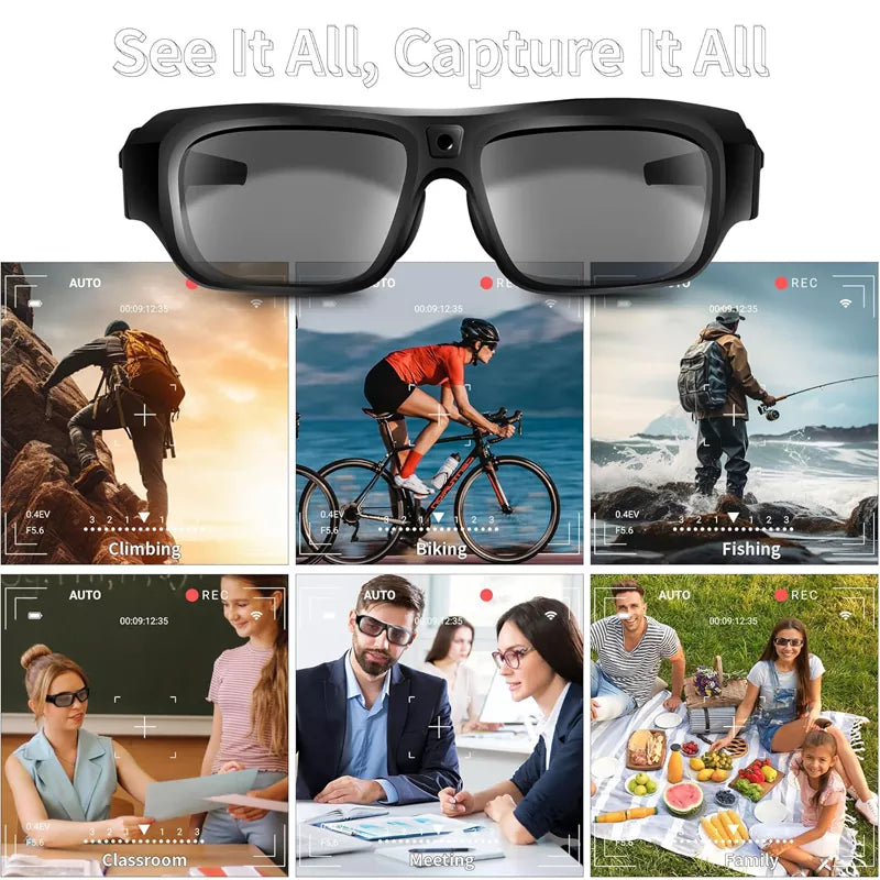 2025 Upgrade Sunglasses Smart Camera, Sports & Action Video Cameras 4K