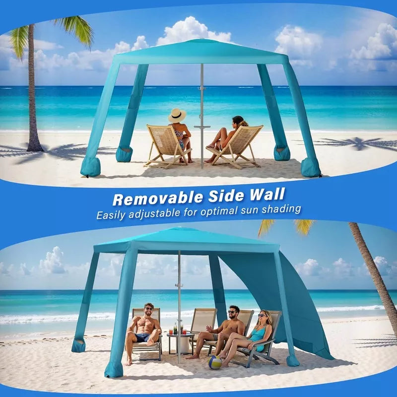 Beach Cabana - 6.6x6.6’Beach Canopy with Side Wall
