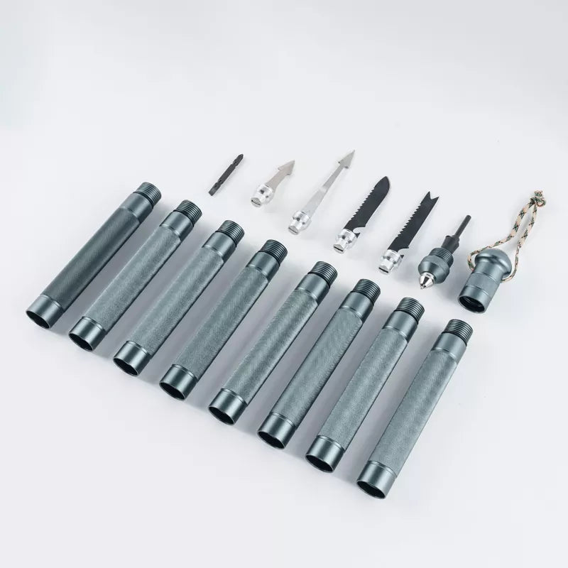 Hiking Tactical Stick Walking Staff - Outdoor Multitool Gear Trekking Pole