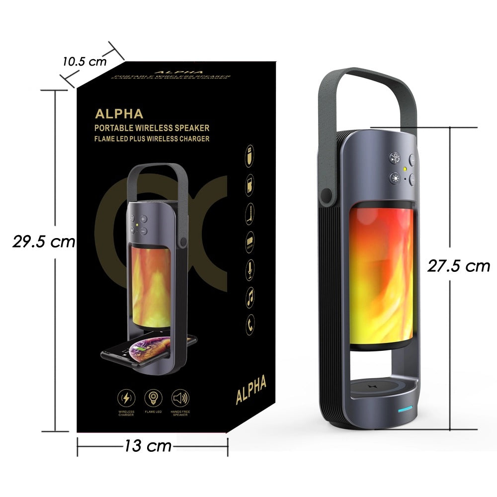 Flame Camping Lamp Wireless Charging Speaker Multifunctional Outdoor