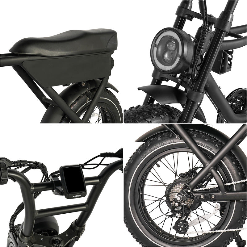 V20 Adult Electric Bike 1000W 20 Inch Dirt Fat Tire