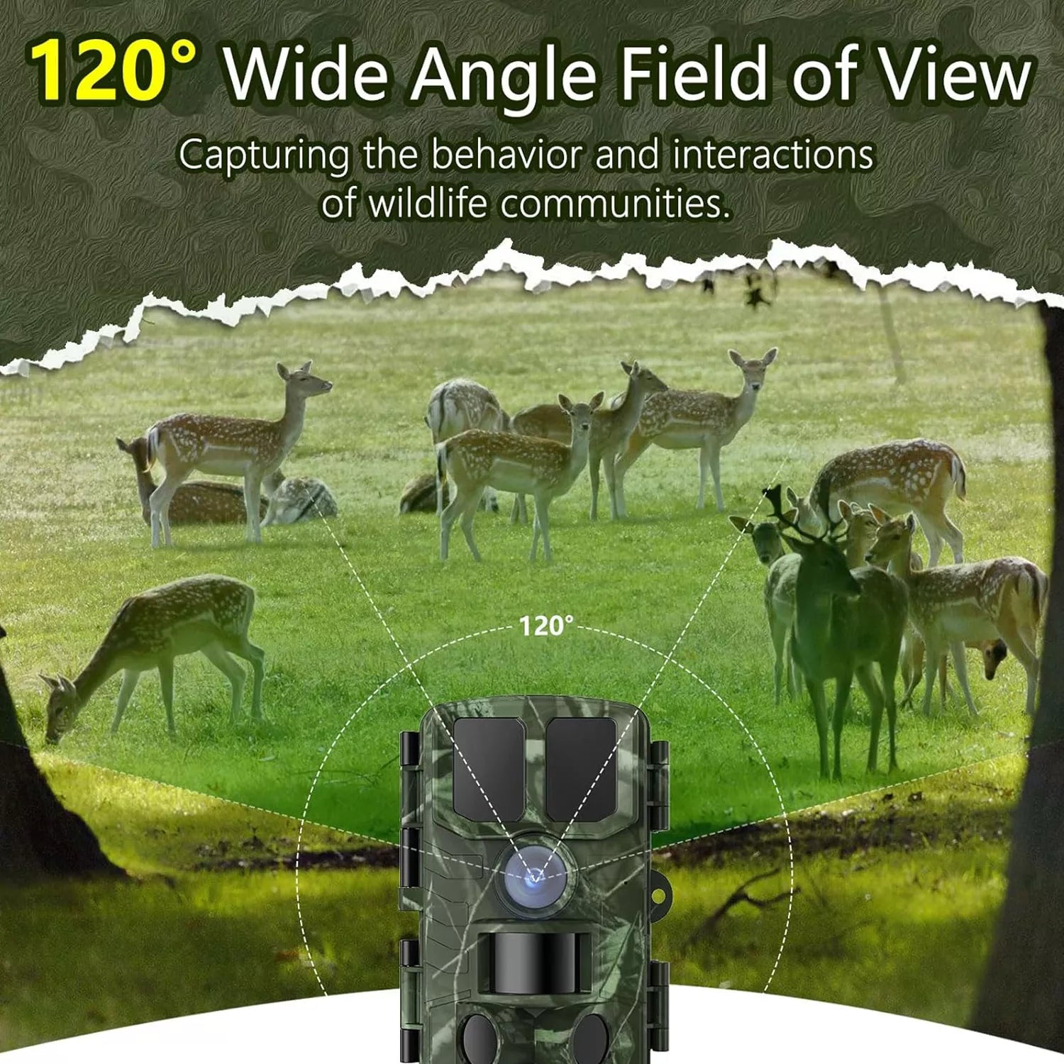 WiFi 4K 48MP Game Trail Cameras with Night Vision Motion Activated IP65