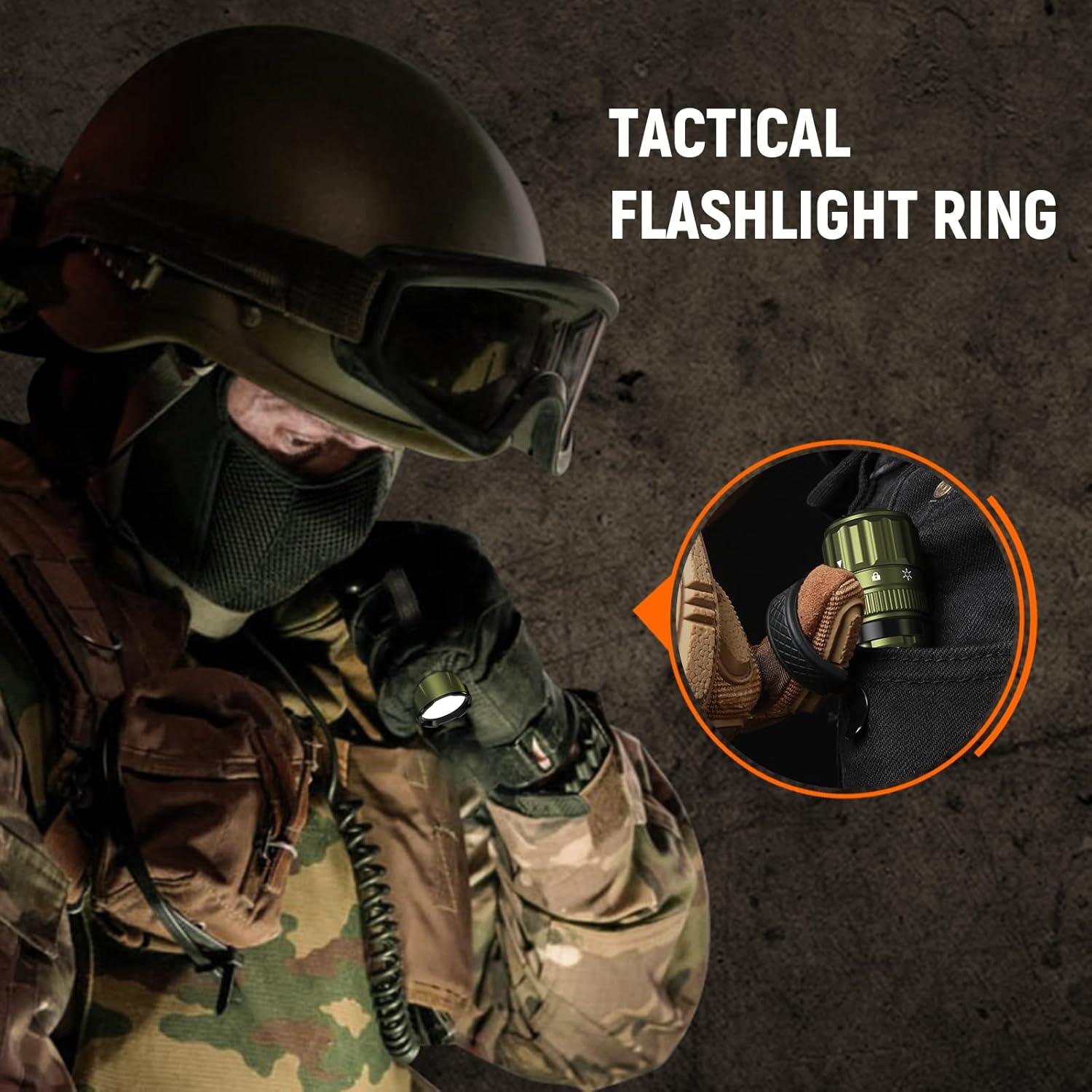 LED Tactical Flashlight 1300 High Lumen EDC Small Flashlight