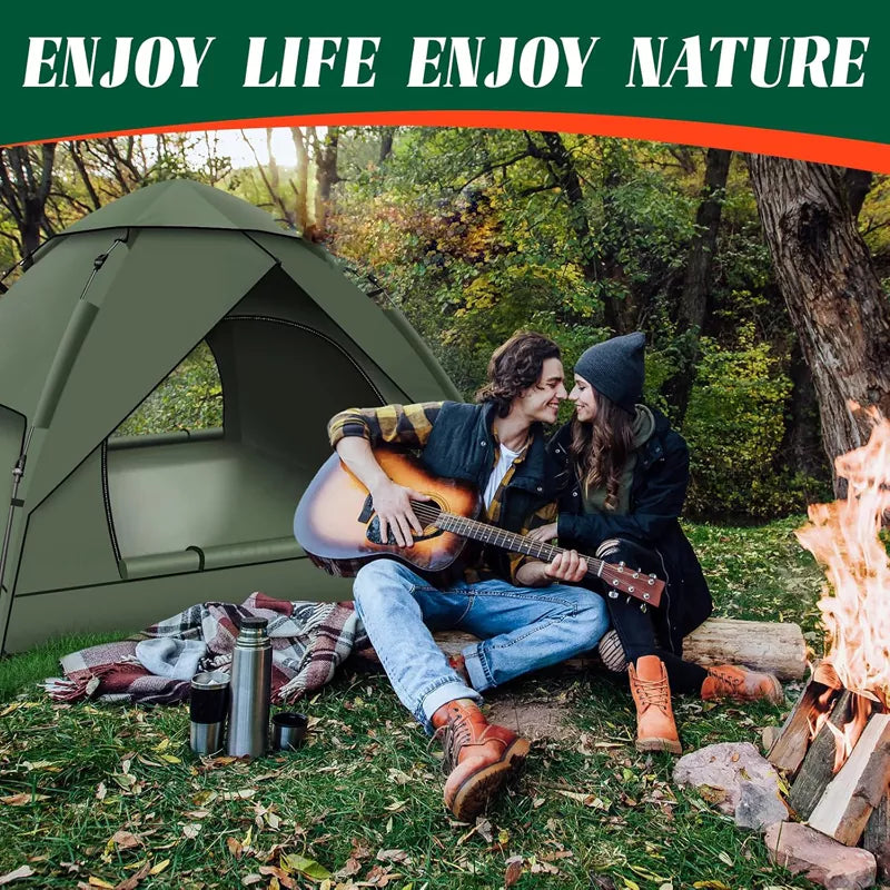 Pop Up Tents for Camping 2-5 Person Tent Easy Setup Waterproof & Windproof