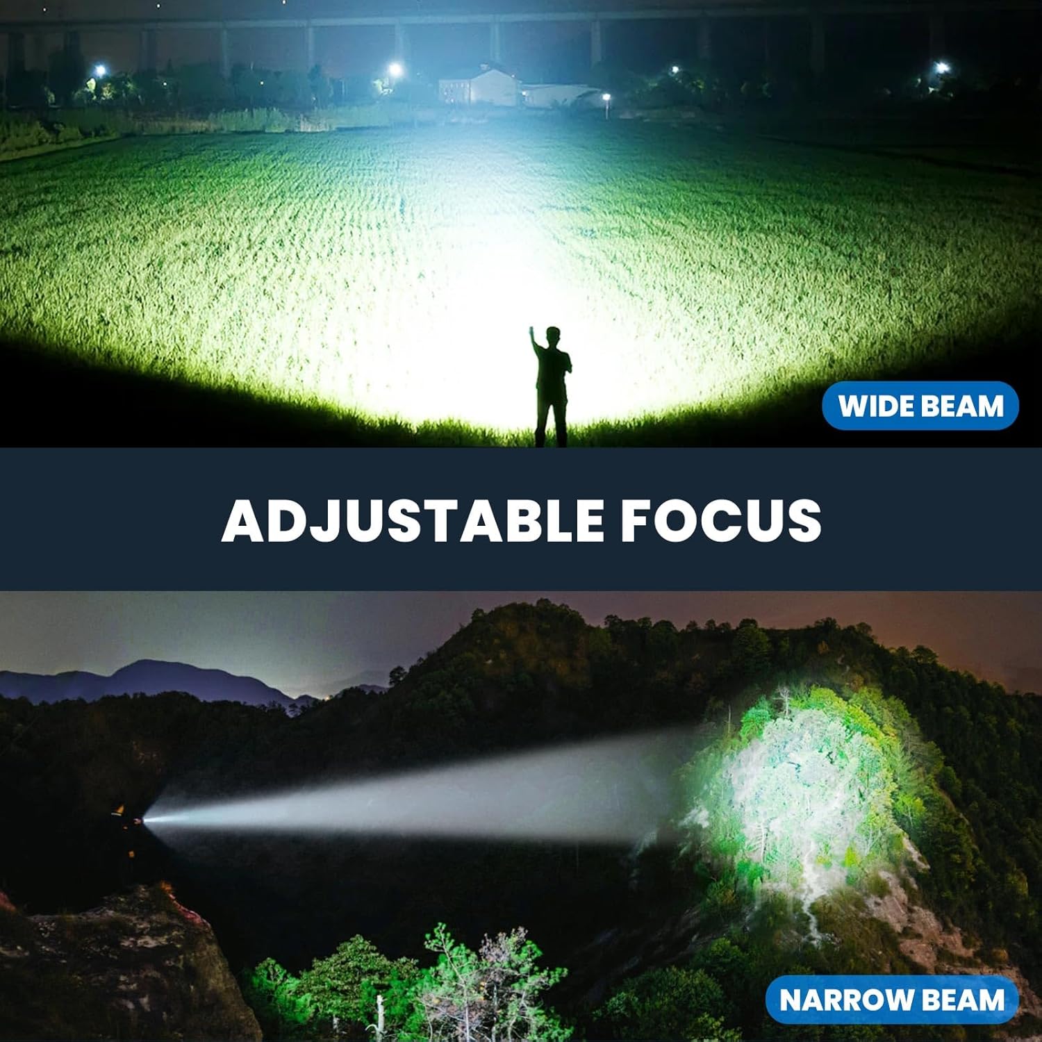 Flashlight Rechargeable 90,000 High Lumens - 3 Pack