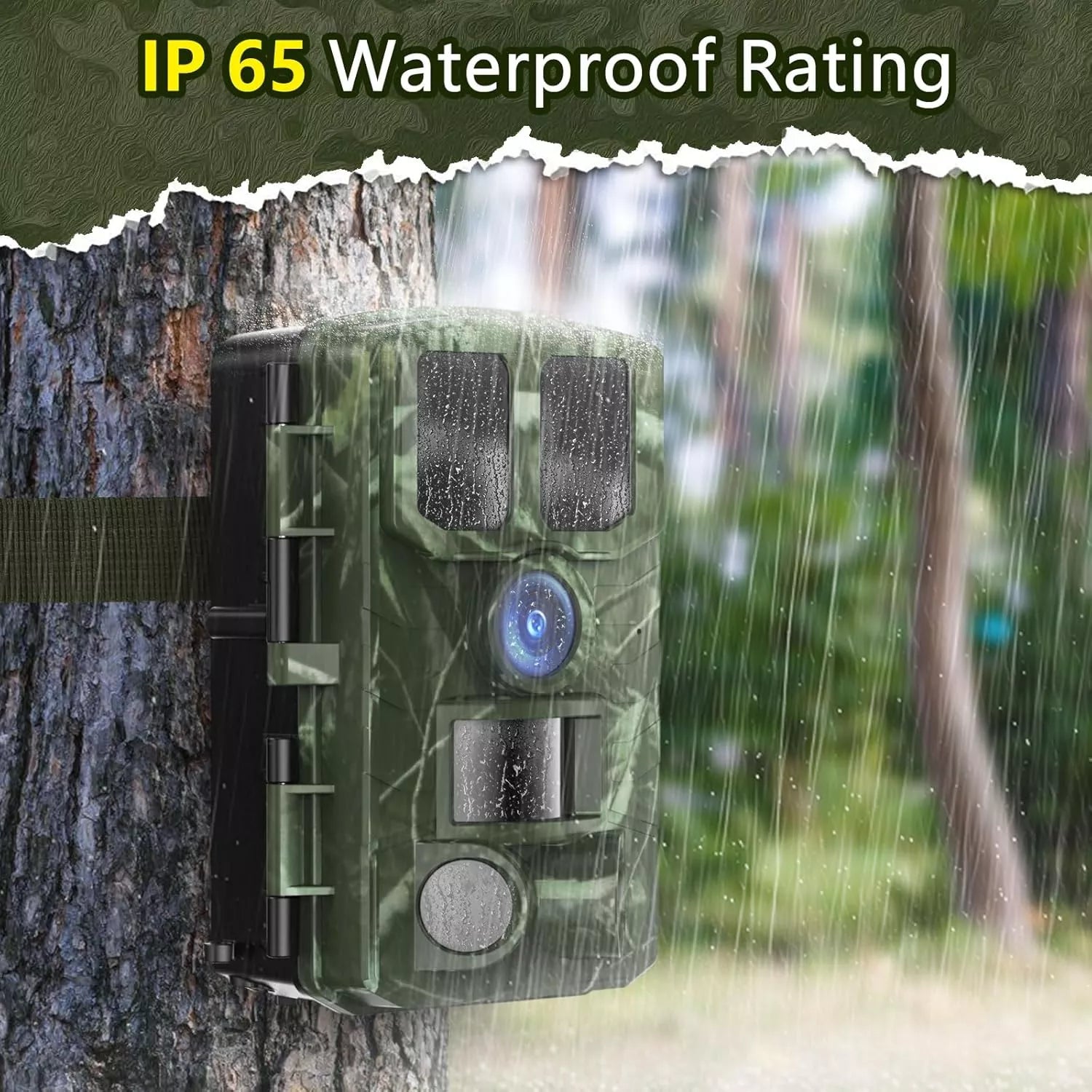 WiFi 4K 48MP Game Trail Cameras with Night Vision Motion Activated IP65