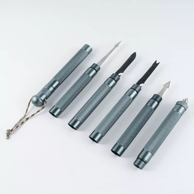 Hiking Tactical Stick Walking Staff - Outdoor Multitool Gear Trekking Pole