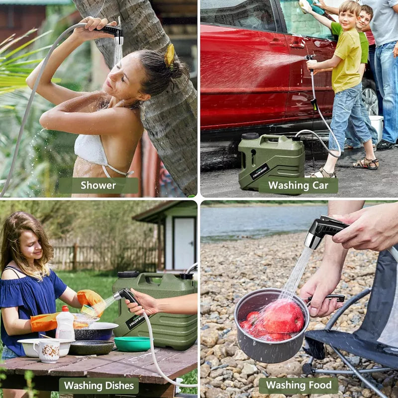Portable Shower for Camping with 5-Gallon Water Jug