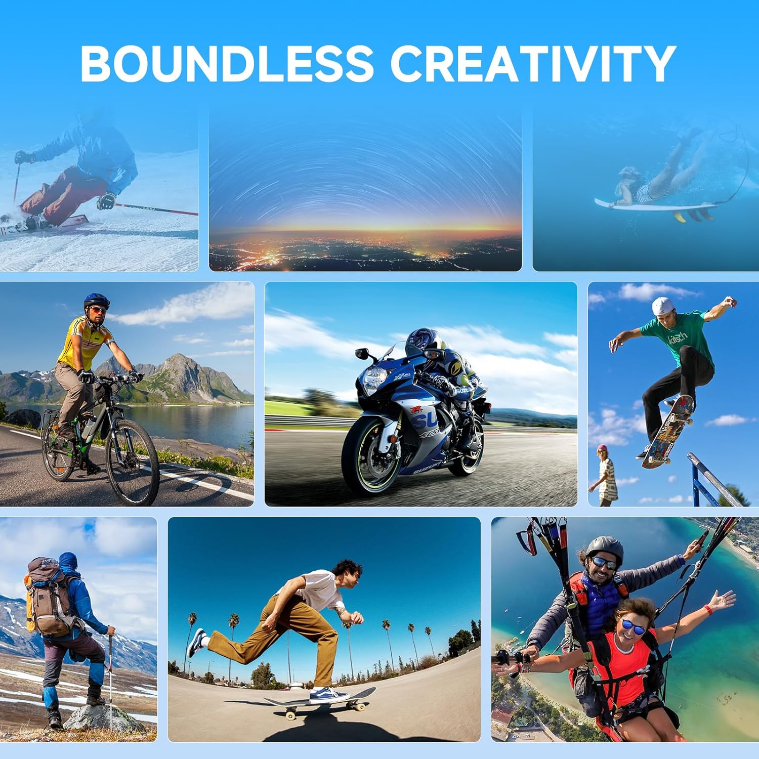 Pro-Grade 4K Action Camera 40MP 3-Axis EIS Stabilization Sport Camera