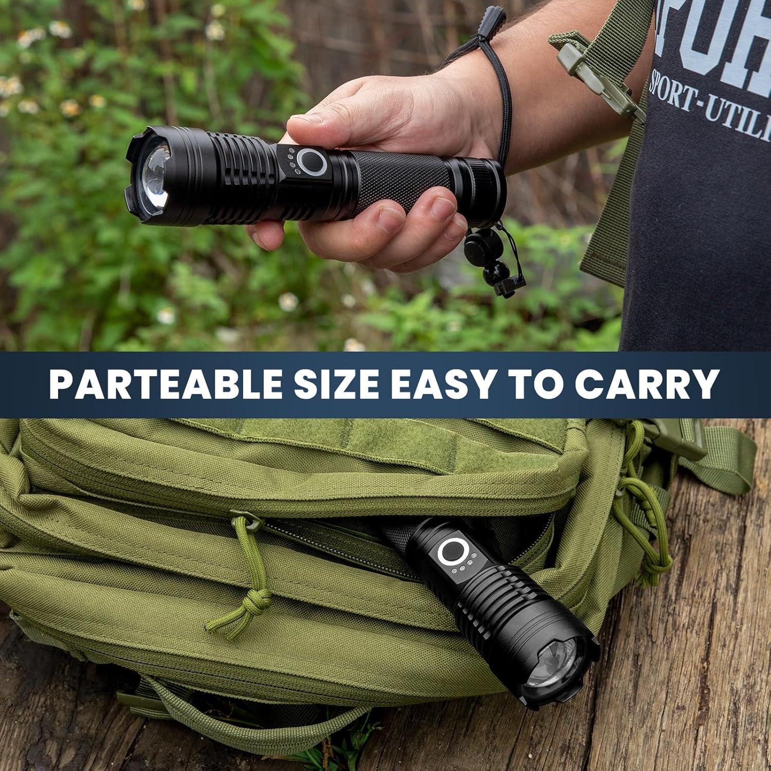 Flashlight Rechargeable 90,000 High Lumens - 3 Pack