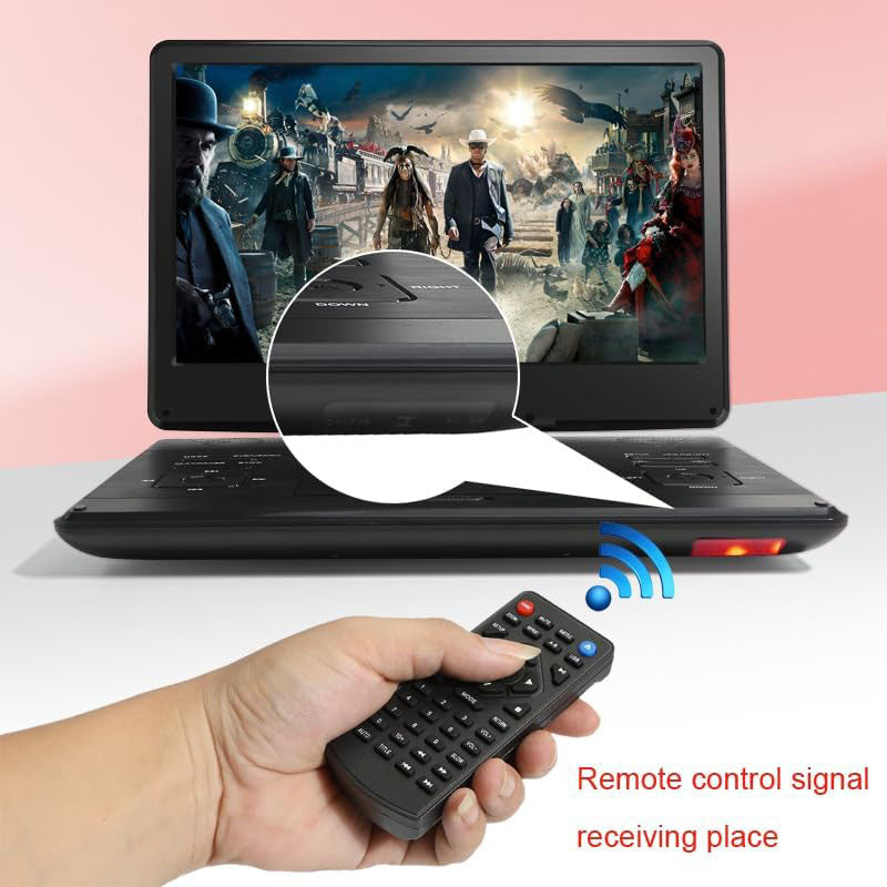 17" Portable DVD Player 14.1" Large HD Screen Support HDMI in/USB/AV-in/Out