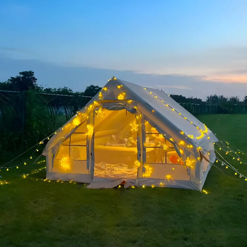 Large Inflatable Camping Tent with Hand Pump, Easy Setup Tents for 4-6 People