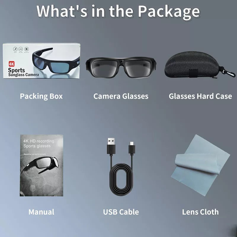 2025 Upgrade Sunglasses Smart Camera, Sports & Action Video Cameras 4K