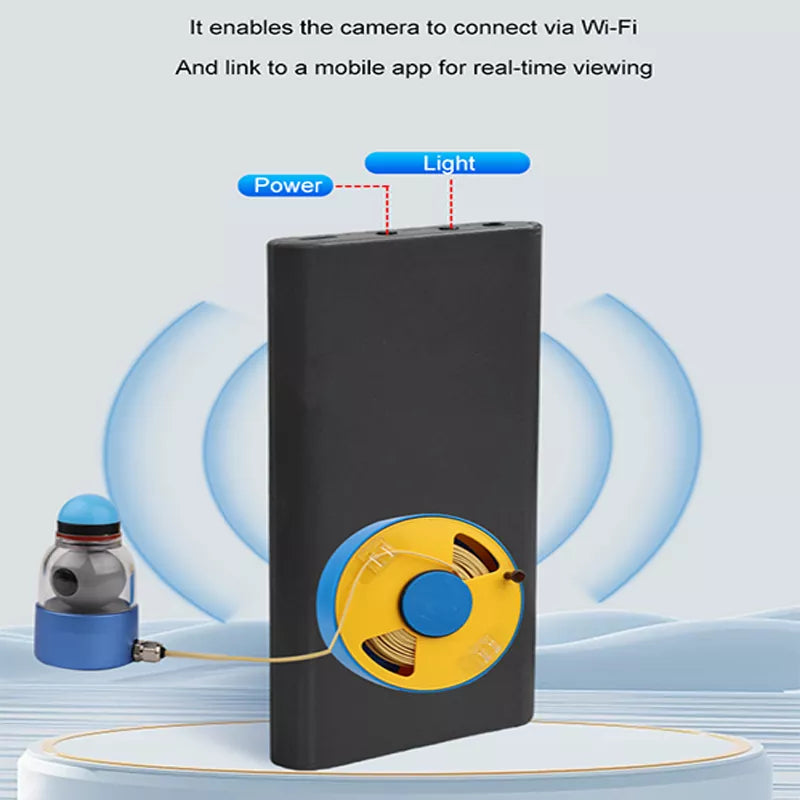 WiFi 360 Rotatable 30m Cable Length Ip68 Infrared Night Vision Fish Finder App