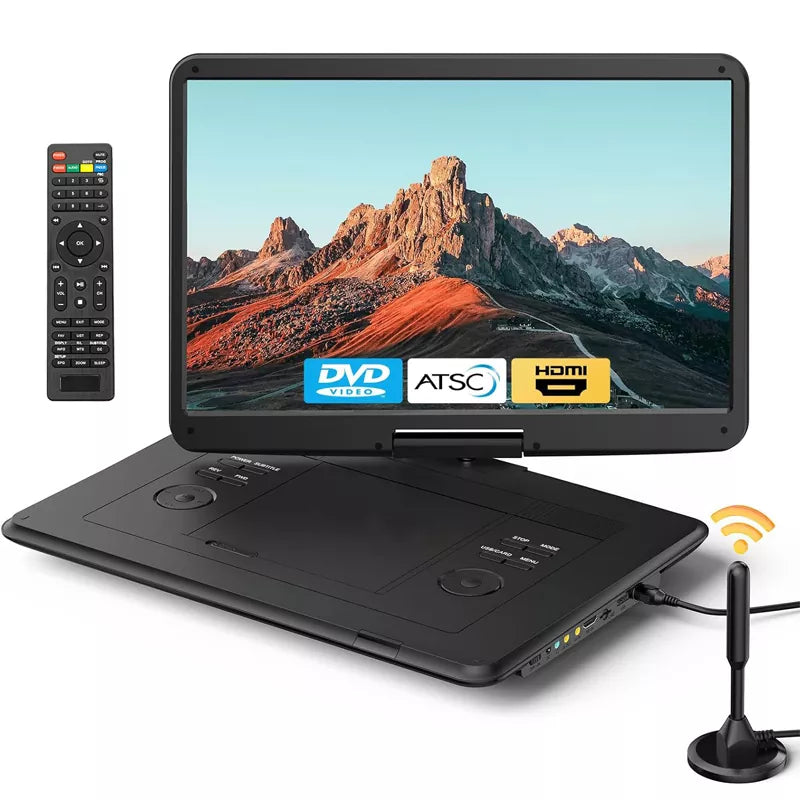 17.5" Portable DVD Player with 15.6" Large HD 6 Hours Rechargeable Battery