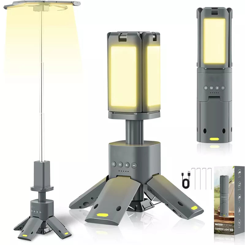 Rechargeable Telescoping Stand LED Camping Lantern & Work Light 15000m