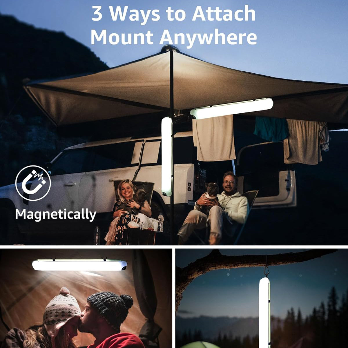 Solar Camping Lantern Rechargeable 4 Lighting Modes Waterproof Inflatable