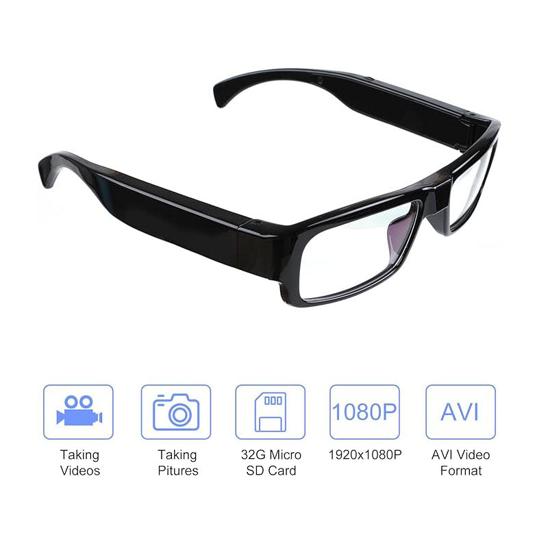 1080P HD Glasses Outdoor Sports Wearable Glasses with for Cycling & Hiking