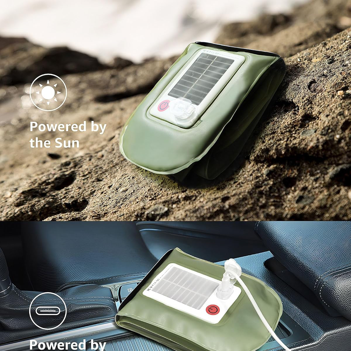 Solar Camping Lantern Rechargeable 4 Lighting Modes Waterproof Inflatable