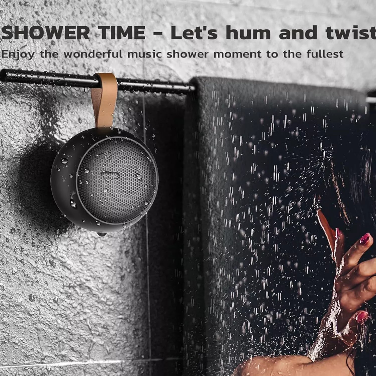 Portable Bluetooth Speaker Waterproof Small Shower with Loud Sound