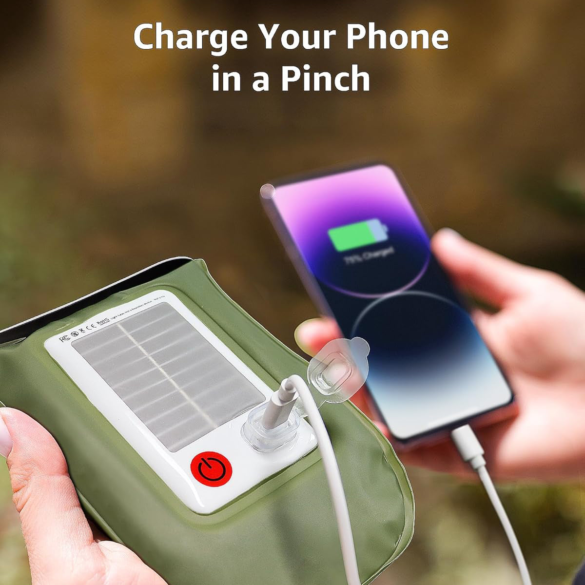 Solar Camping Lantern Rechargeable 4 Lighting Modes Waterproof Inflatable