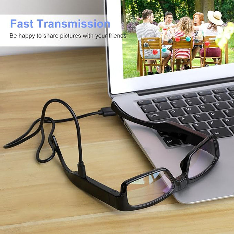 1080P HD Glasses Outdoor Sports Wearable Glasses with for Cycling & Hiking