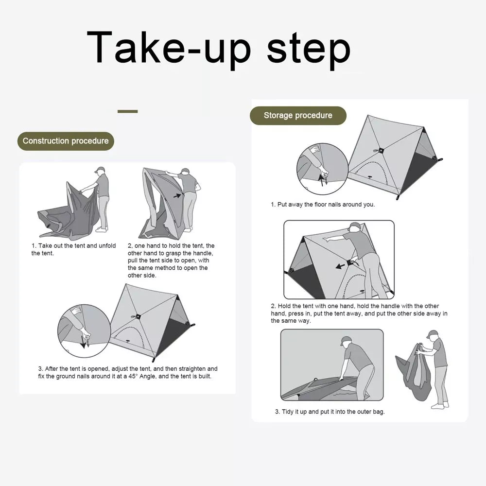 Outdoor Quick-Opening Camping Tent Lightweight Water Sun Wind Proof