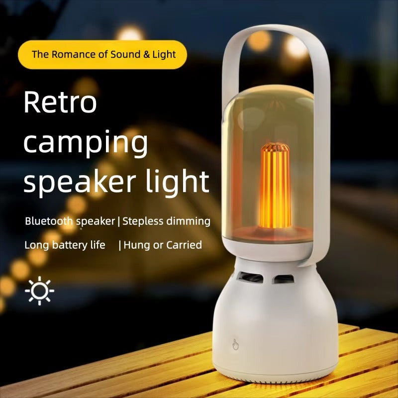 Outdoor Speaker Lighting Dimmable Camping Retro Music Desk Lamp