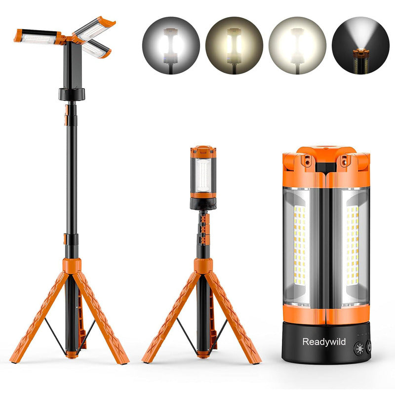 Rechargeable 10000mAh Camping Light with Stand 6.5 ft Max Height