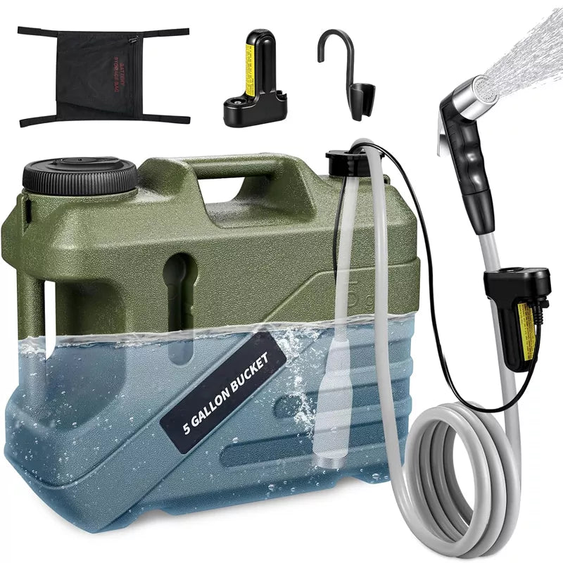 Portable Shower for Camping with 5-Gallon Water Jug