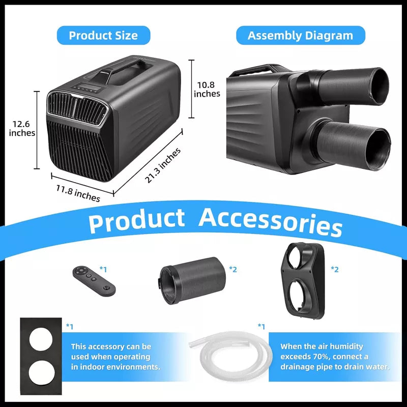 Portable Camping Air Conditioner for Outdoor and Indoor Use