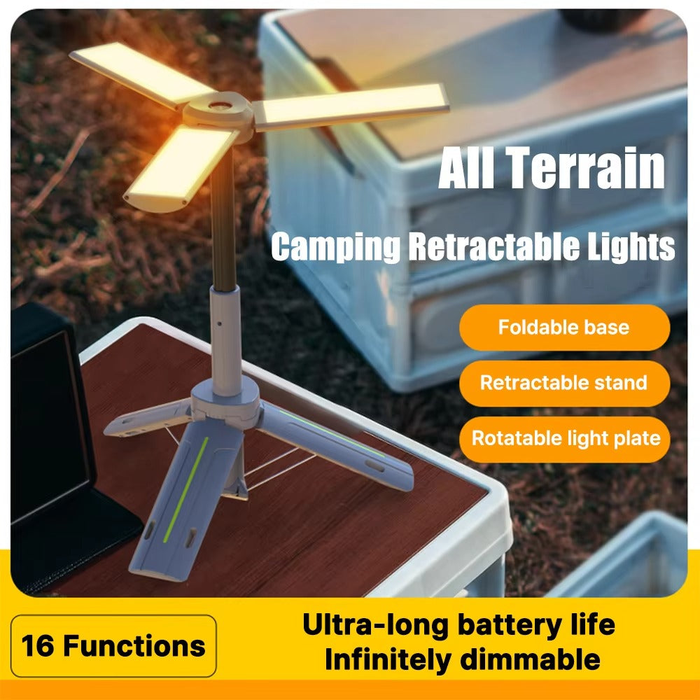 Rechargeable Outdoor Portable Hiking Fishing Telescoping Lantern Camping Light