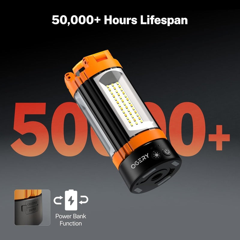 Rechargeable 10000mAh Camping Light with Stand 6.5 ft Max Height