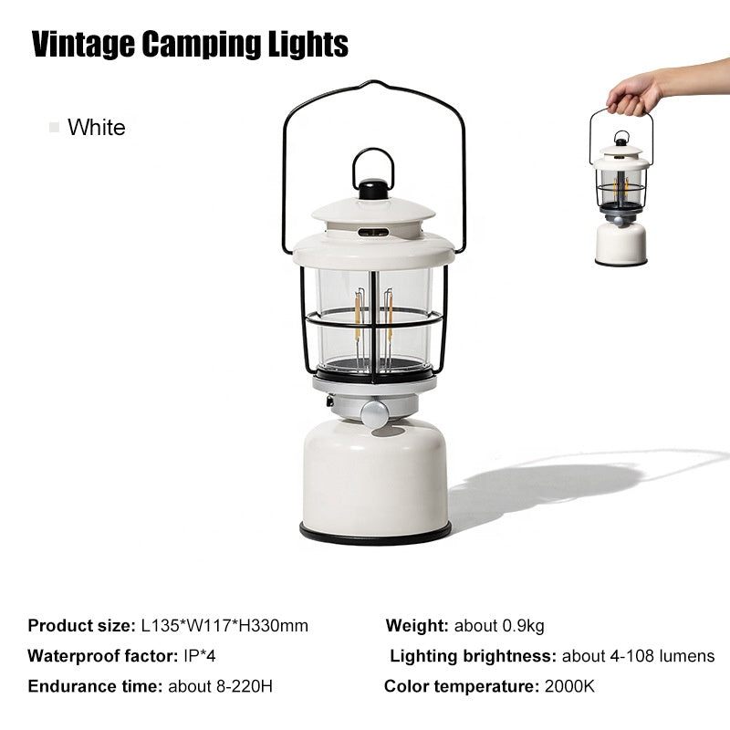 New Hanging Lamp Type-c USB Charging Retro Camping Light Outdoor Portable