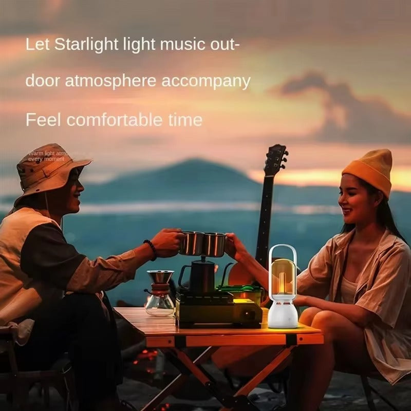 Outdoor Speaker Lighting Dimmable Camping Retro Music Desk Lamp