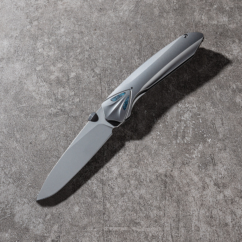Outdoor survival integrated knife VG10 wire lock folding knife titanium alloy folding