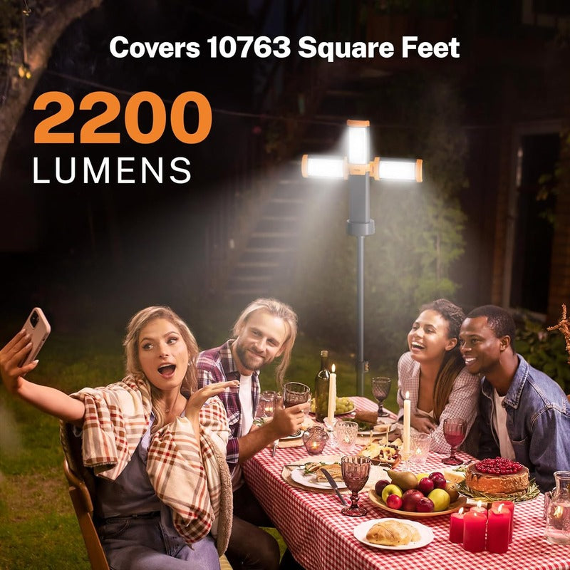 Rechargeable 10000mAh Camping Light with Stand 6.5 ft Max Height