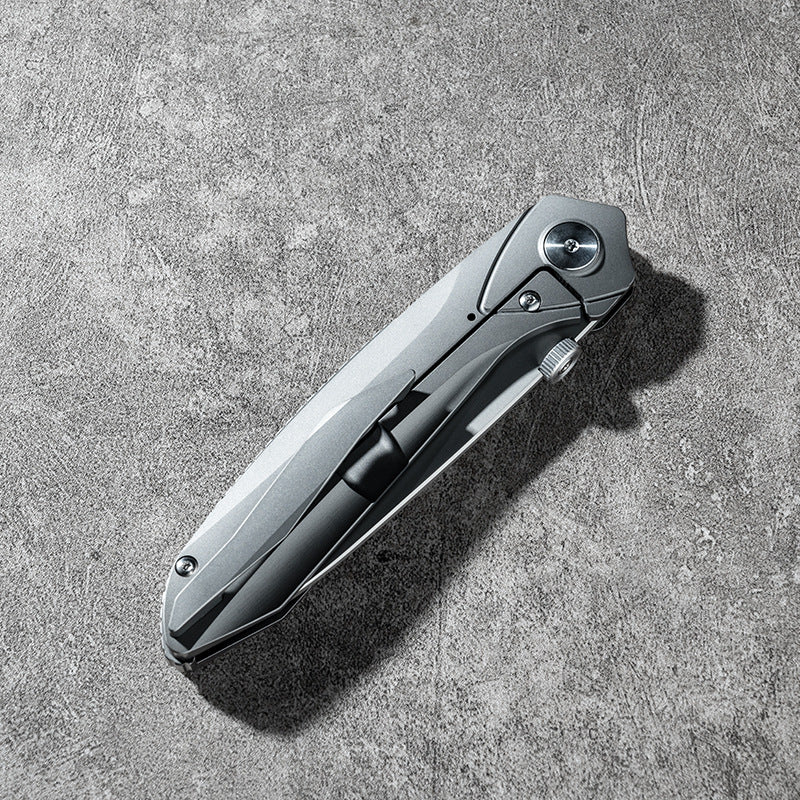 Outdoor survival integrated knife VG10 wire lock folding knife titanium alloy folding
