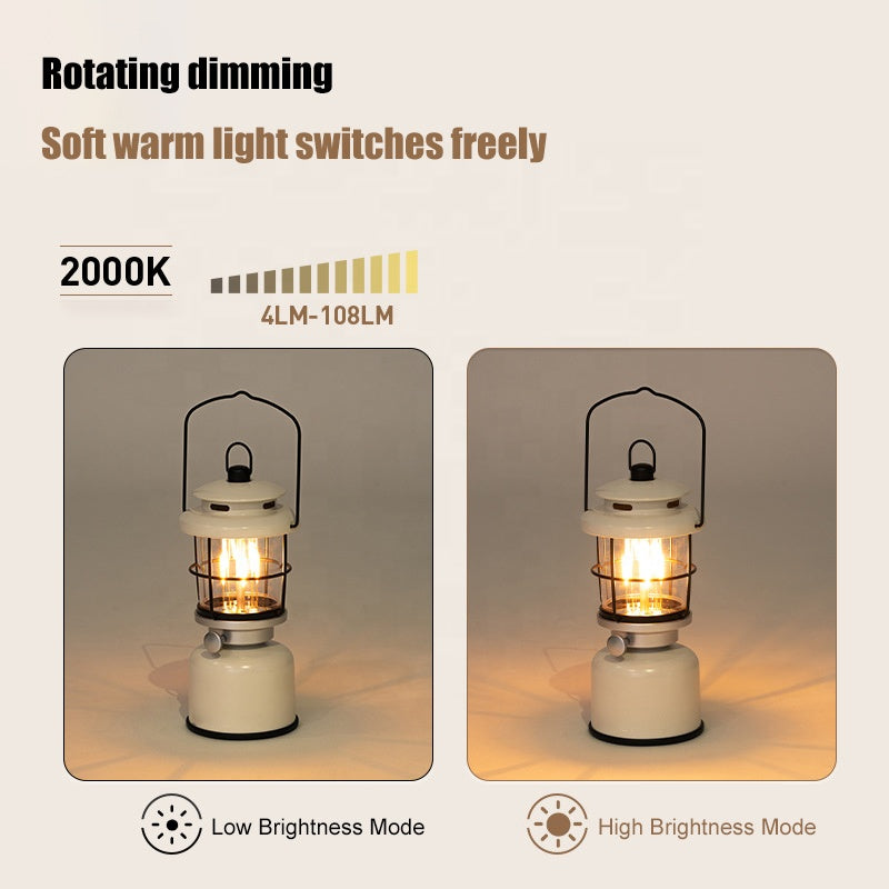 New Hanging Lamp Type-c USB Charging Retro Camping Light Outdoor Portable