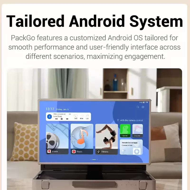 27" Smart Touch Screen TV Android 12 FHD Bluetooth Portable Family Camping