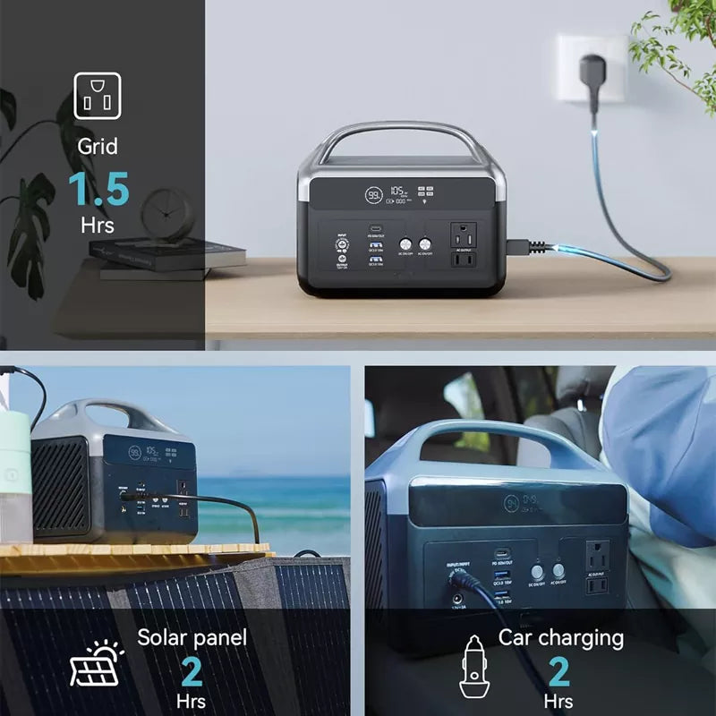 Portable Power Station 56,000mAh LiFePO4 Battery 300W AC Outlets