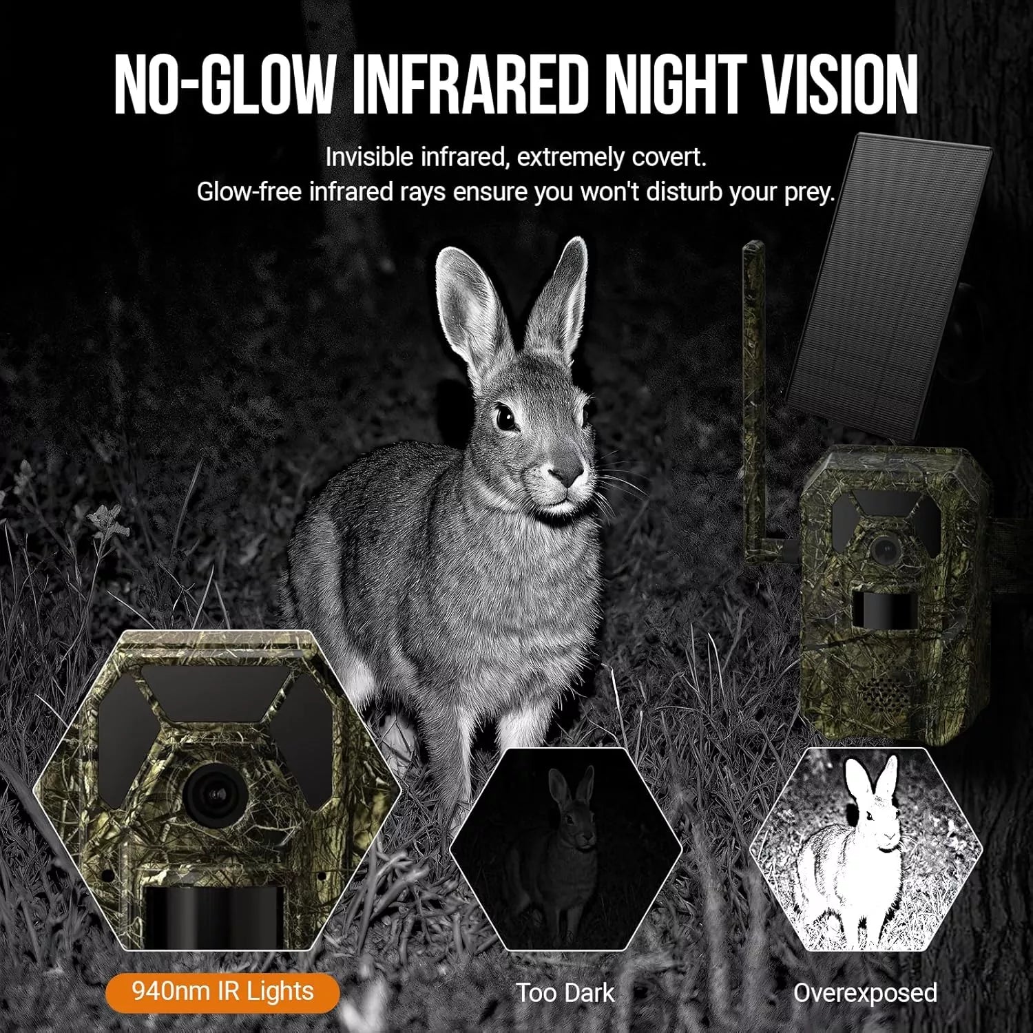 4G Cellular Trail Camera 2K Audible Video 0.3s Trigger 940nm No Glow