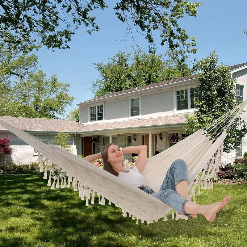 Hammock Hanging Swing Double Max 500lbs Macrame