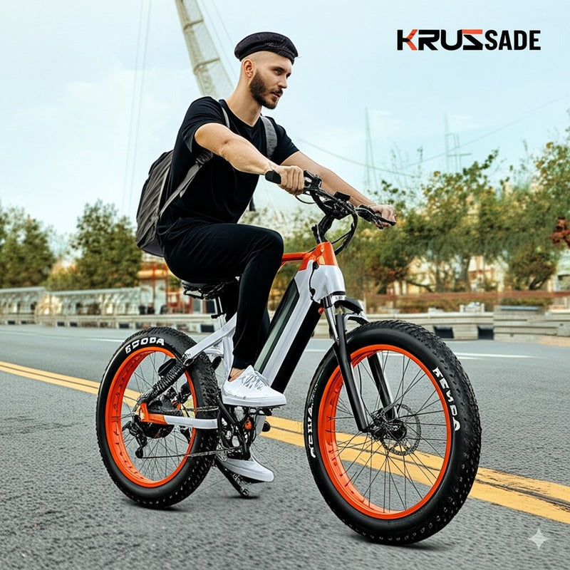 48V 1000W Electric Mountain Fat Tire Bike for Adults With 26 Inch 250W Wheels