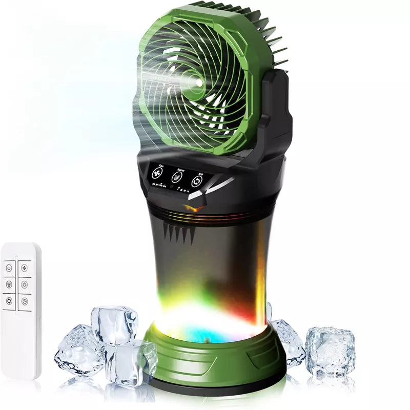 Portable Misting Fan Remote 30000mAh Rechargeable for Patios Camping