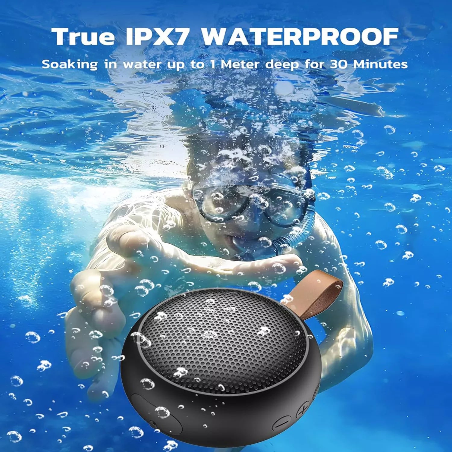 Portable Bluetooth Speaker Waterproof Small Shower with Loud Sound